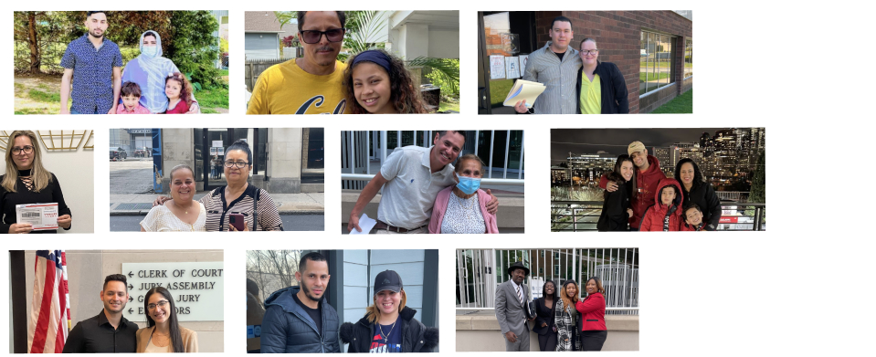 A collage of various people, some holding Lupton Law Reviews, standing outside and smiling for the camera. They are in different locations, some posing with loved ones. The background includes buildings, trees, and a nighttime cityscape.