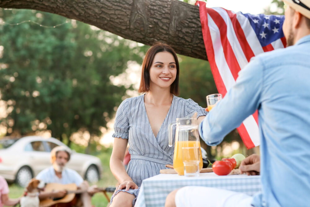 barbeque american flag