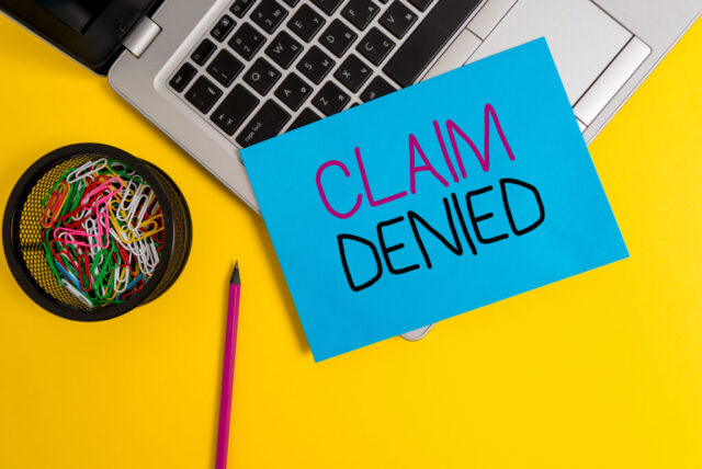 claim denied post-it